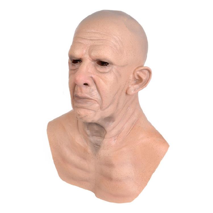 Halloween Old Man Latex Mask Smokingh Grandmothe Home Festival Party