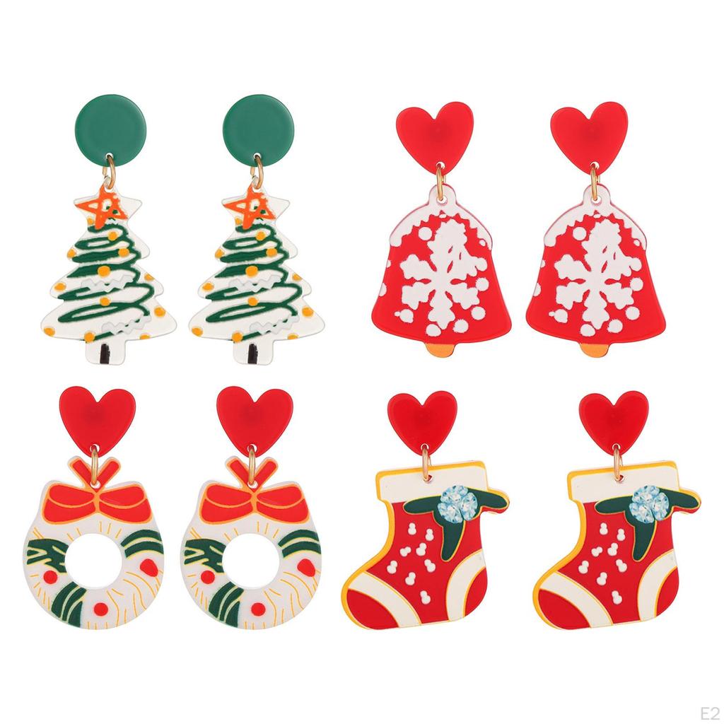 Christmas Stud Earrings for Women, Holiday Jewelry