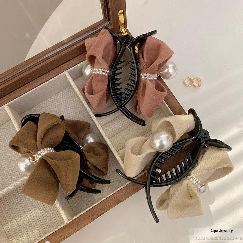 Elegant Bow Hair Clip - Large High-End Headdress for Women