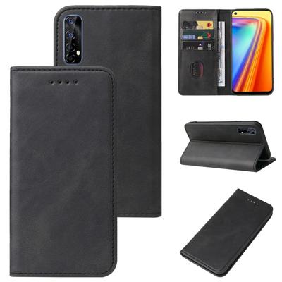 עבור Realme 7 4G / RMX2155 נרתיק טלפון מעור עם סגירה מגנטית