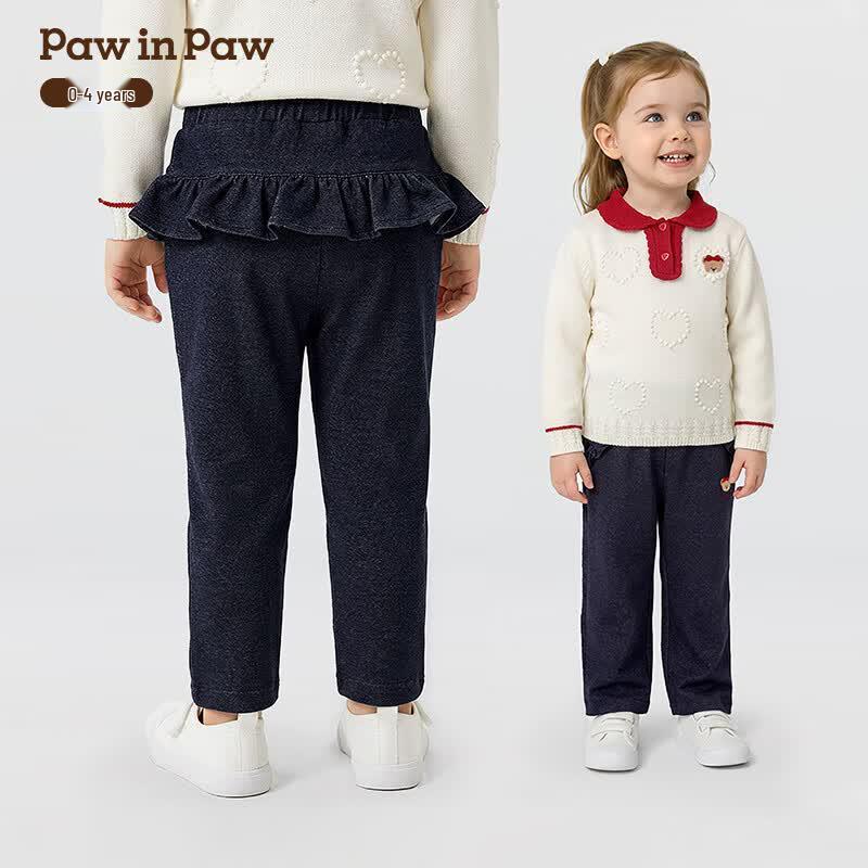 PawinPaw Cartoon Bear Girls' Casual Long Pants