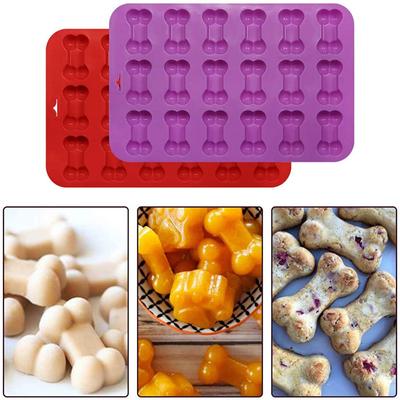 18-fache 3D-Hundeknochen-Silikon-Keksform Schokoladen-Süßigkeiten-Eis-Kuchenform zum Backen Kuchen-Dekorationswerkzeuge Küchen-Backwerkzeug