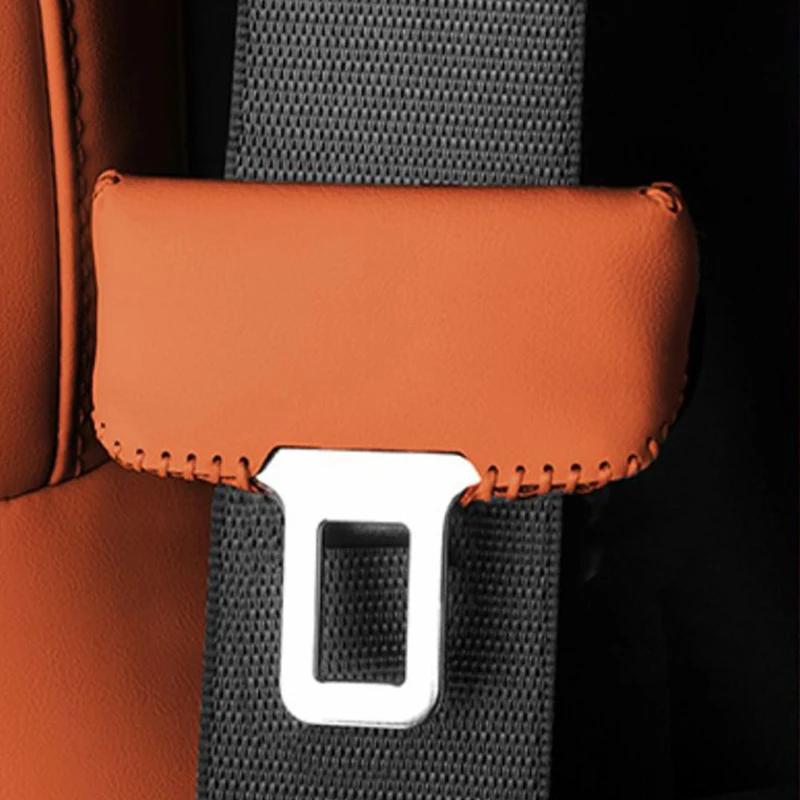 For Leading Ideal Li LiXiang L6 L7 L8 L9 Car Safety Belt Buckle Suede Leather Protective Cover Car Seatbelt Protective Cover