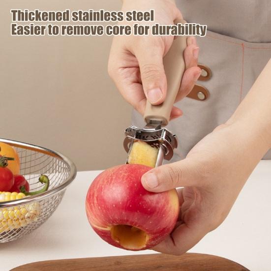Adjustable Fruit Core Remover Tool Stainless Steel Bell Pepper Cutter Deseeder Quick Seeds Removal for Homemade Dishes