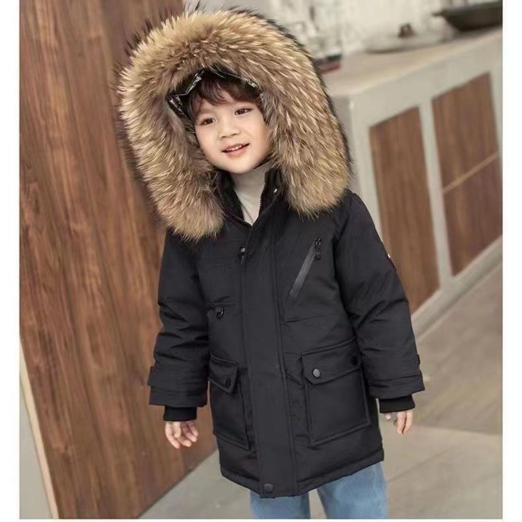 Children's Clothing, Boys' Cotton Jacket, Down Cotton Winter Clothing, Middle-aged and Older Children's Cotton Jacket, Thick and Warm Cotton Jacket