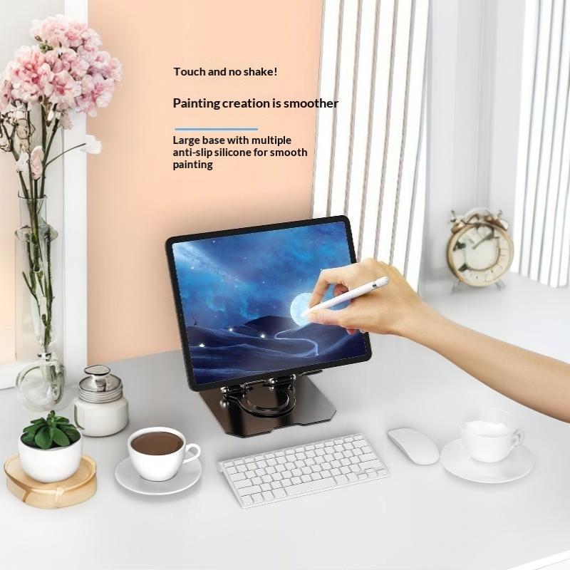 360° Rotatable Tablet Stand Adjustable Foldable Desktop Stand Holder Compatible For 4.7-12 Inch Pro/Air/Min Laptop Tablet