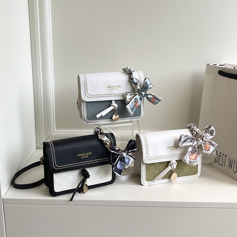 Popular Fresh and Sweet Small Square Bag Women's Autumn Trendy Fashion Women's Bag Foreign Style Shoulder Messenger Women's Bag