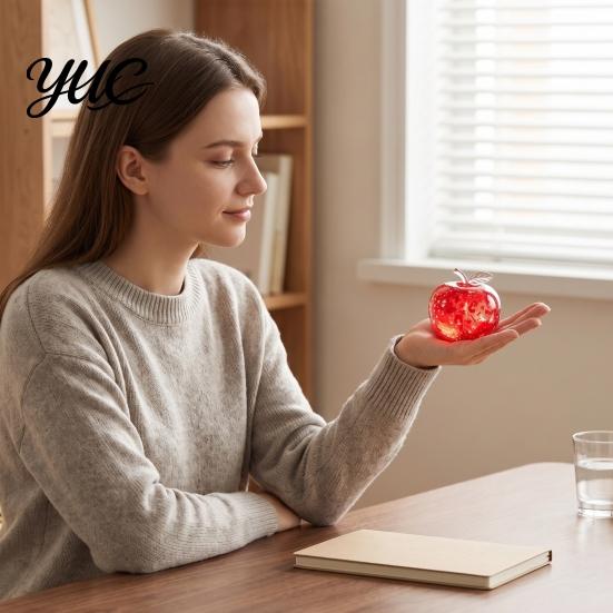 Squishy Fidget Tools for Focus Apple Stress Ball, Christmas Glitter Toy, Tactile Sensory Toys Soft Rebound Decompression Toy Kids Adults Relief