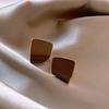 Silver Needle Clover Stud Earrings: Retro Hong Kong Style, Elegant and Fashionable Women's Luxury Jewelry.