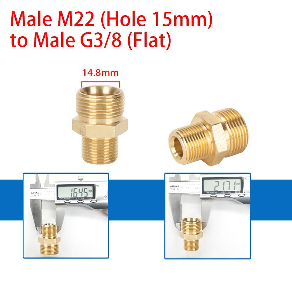 1 Pezzo 3/8" 1/4" M14 M18 M22 Filetto Connettore Tubo Giunti di Transizione per Idropulitrice Torcia
