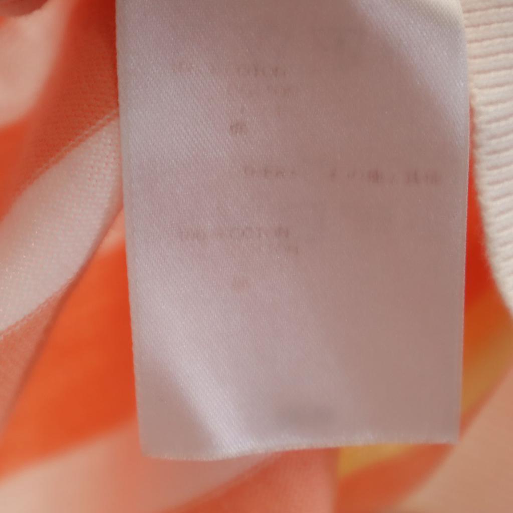 Louis Vuitton Made In Italy Border Pattern No Sleeve Knit XS Salmon Pink Women Used
