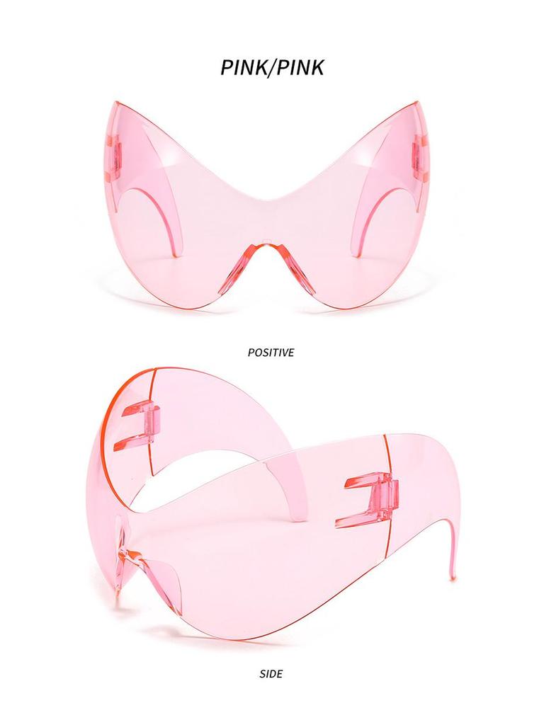 Xiaohongshu Unisex Cat-Eye Cycling Sunglasses: One-Piece Sporty European & American Style