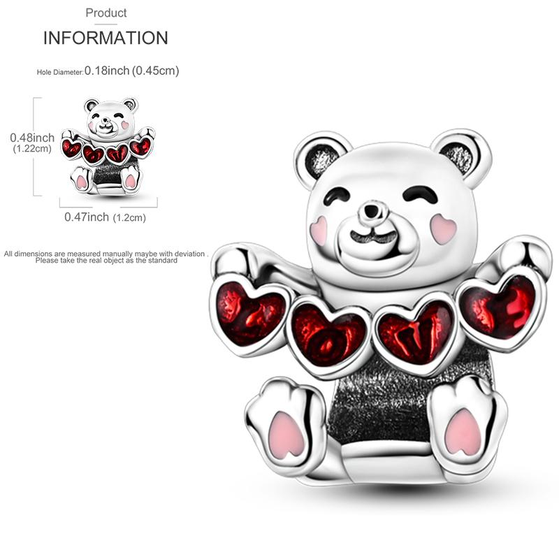 Christmas Bell Dangle Beads Copper Snowman Heart Elk Christmas Tree Snowman Fit Original Bracelet Women Jewelry