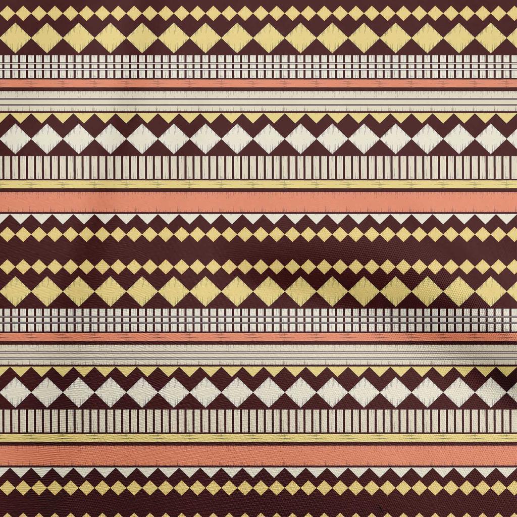 oneOone Bavlněná flex látka tmavě broskvová geometrická šicí látka na metráž s potiskem, šicí potřeby na oblečení, 40 palců