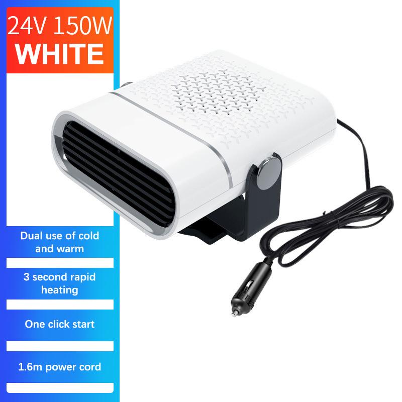 12V 150W Portable Electric Car Heater Rotation Heating Cooling Fan Warmer Wind Defrosting Abs 2In1 Snow Demister Defroster