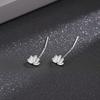 Trendy Style Charm Metal Earrings Elegant Flower Drooping Earring  Special Events