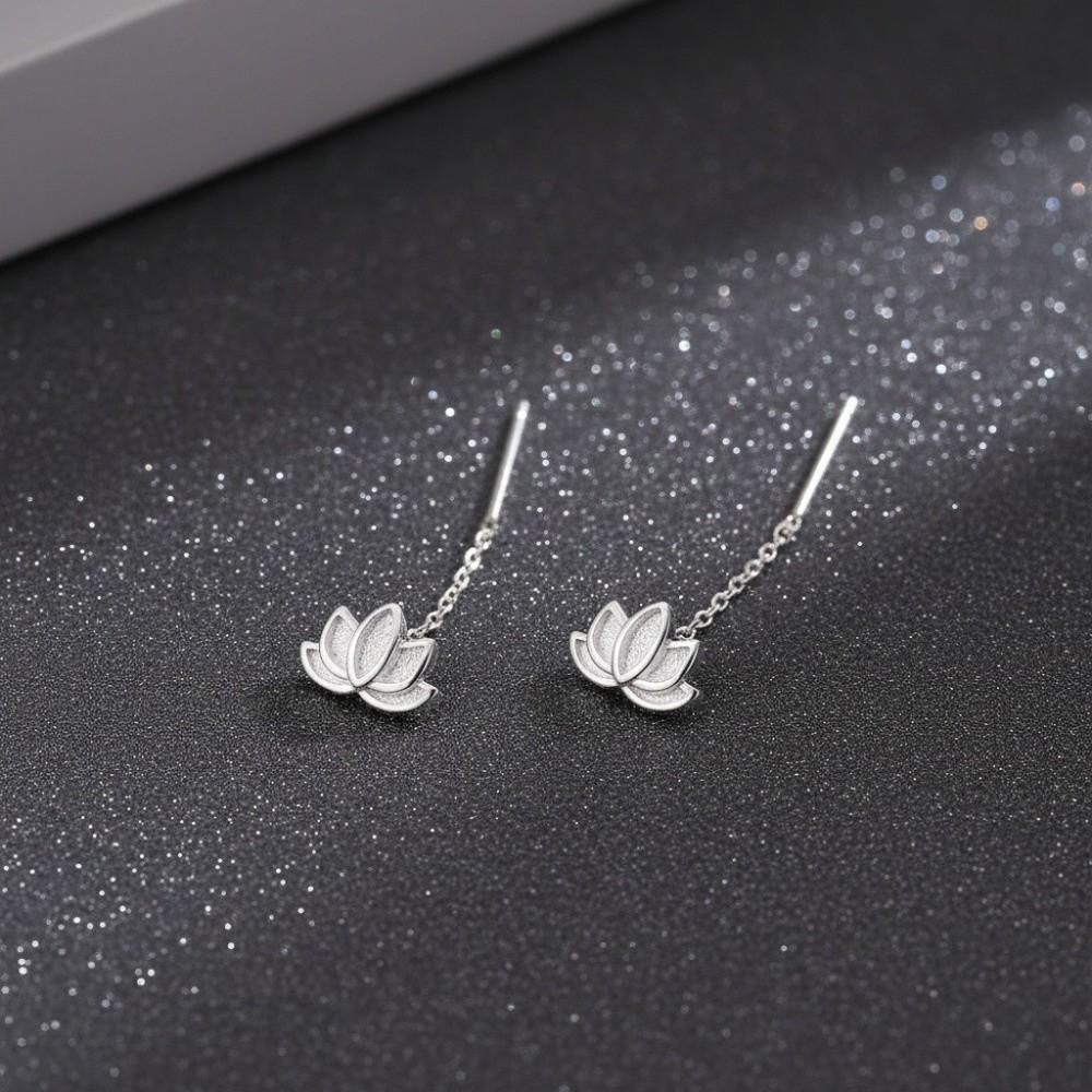 Trendy Style Charm Metal Earrings Elegant Flower Drooping Earring  Special Events