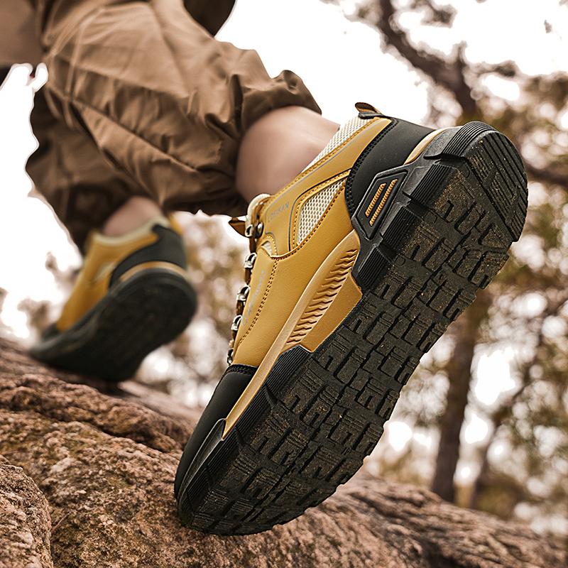 Men's Platform Non Slip Safety Boots Comfortable Trend Travel Shoes Outdoor Hiking Casual Shoes