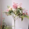 1 Stück Kunstblume Hochzeit Zuhause Schlafzimmer Dekoration Brautstrauß Hortensien Vase für Außen