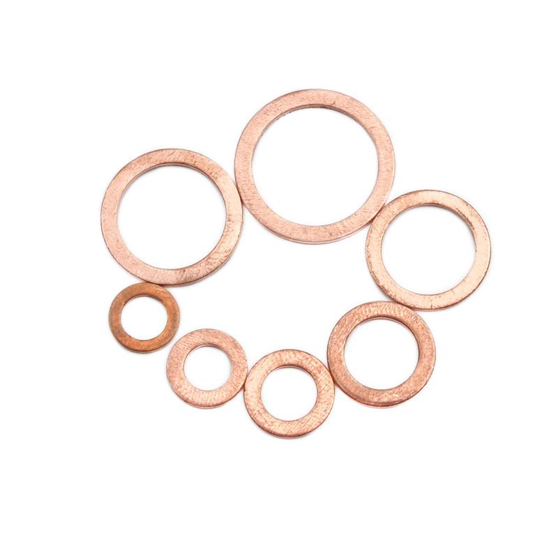 400/300/280/200/150/100Pcs O Ring Copper Washer Gasket Set M5-M14 Flat Ring Seal For Boat Crush Flat Seal Ring Sump Plug Oil Oil Drain Plugs 3