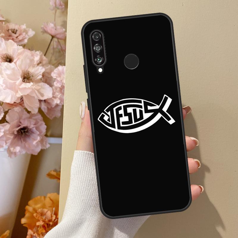 Fish Symbol Jesus Christ Christian For Huawei Nova Y70 Y91 Y61 Y73 Y72 Y90 Y60 12s 12i 11i 8i 9 10 SE P40 Lite P30 P60 Pro Case