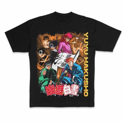 Yu Yu Hakusho Graphic Tee, 90s Anime Manga Fan  Reprint S-5XL Unisex T-Shirt