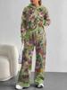 Outdoor Camouflage Style European and American Autumn/winter Casual Long-sleeve Set, Women's Hooded Sweatshirt and Long Pants Two-piece Set