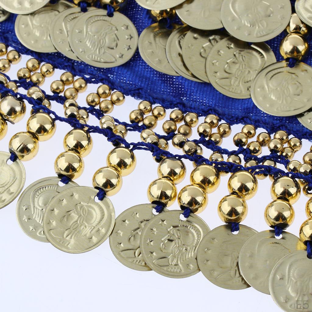 Fashion Style Velvet Dangling Coins Belly Dance Triangle Hip Scarf