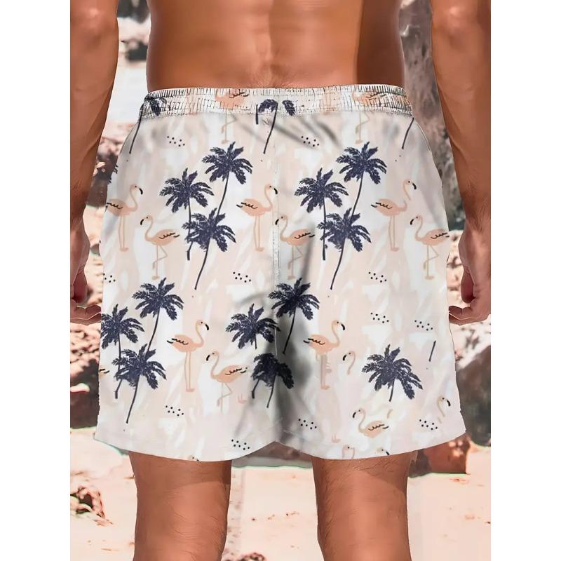 Men's Beach Shorts Flamingo 3d Printed Fashion New Quick Dry Sportswear Casual Pocket Gym Swimming Short Trousers Gift For Male