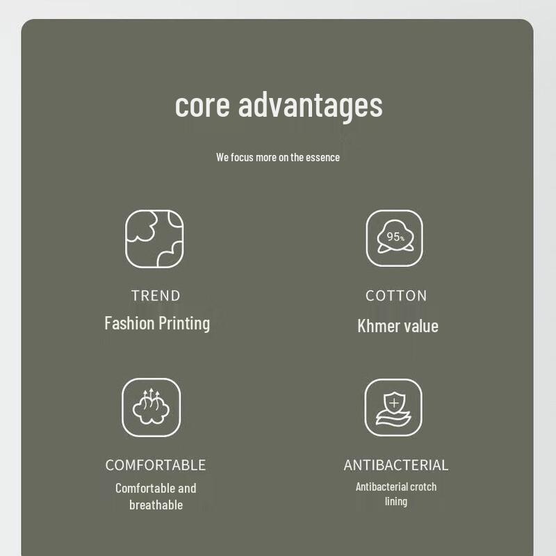 Yalu Herren Reine Baumwolle Atmungsaktive Boxershorts 3er-Pack