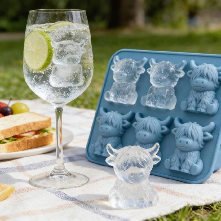 Fun Shape Ice Mould Cattle Silicone Materials Quick Freezing For Cold Drink Household Applications