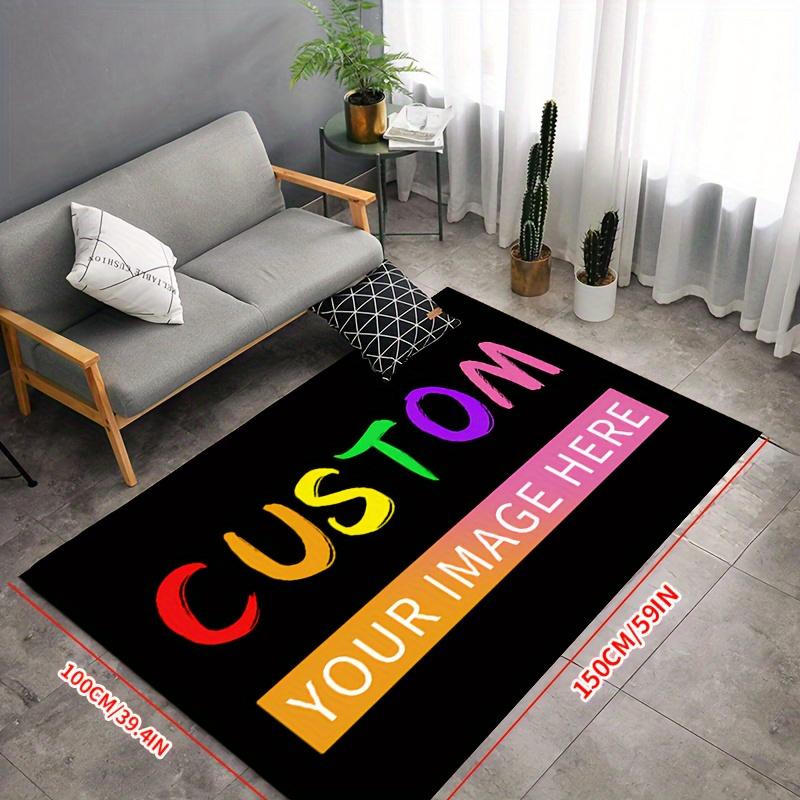 1pc Personalized Area Mat with Anti-Slip Silica Gel Bottom-Customized Mat Mat with Your Photo & Text - Soft, Durable, Washable -