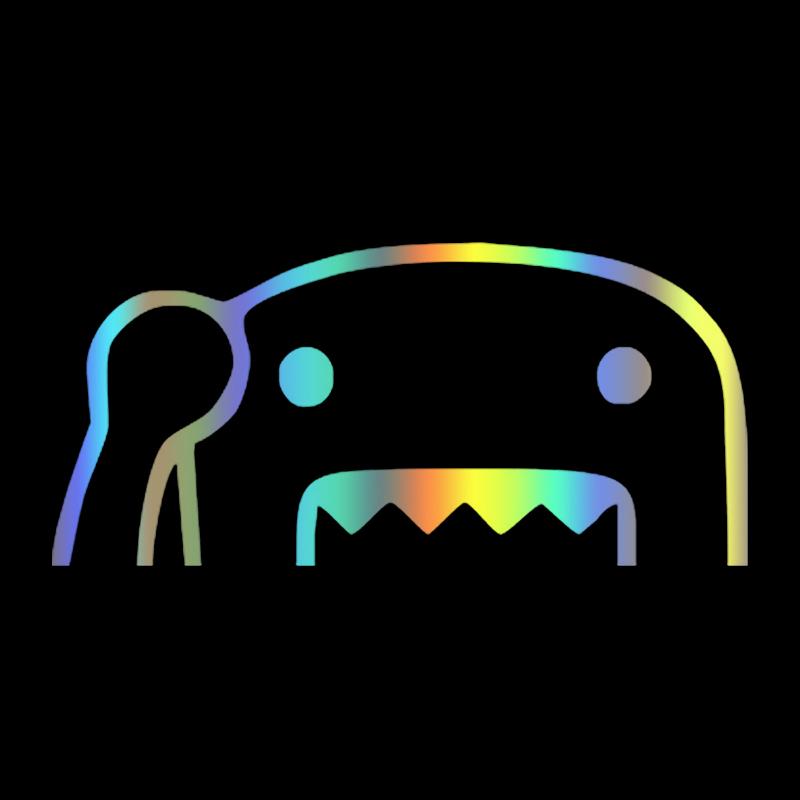 Hinter den Kulissen Domo Kun Vinyl Autoaufkleber, Wasserdichte Cartoon-Aufkleber für Auto Stoßstange Heckscheibe Auto Außen Styling Dekor Zubehör
