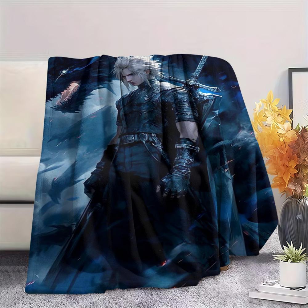 Dark Fantasy Swordsman Dragon Blanket Soft And Comfortable Suitable For All Seasons Bedroom Machine Washable Outdoor Plush Blanket