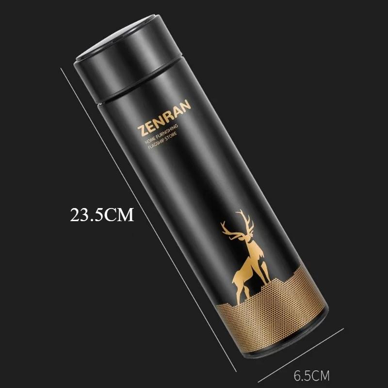 Smart Water Bottle Stainless Steel Thermos Temperature Display Cup Digital Hot Coffee Insulated Flasks Portable Christmas Gift