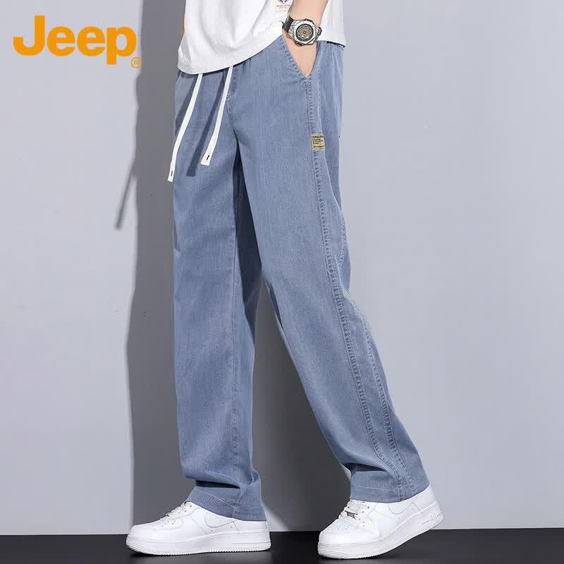

Jeep Men s Summer Ice Silk Straight-Leg Casual Pants 2XL