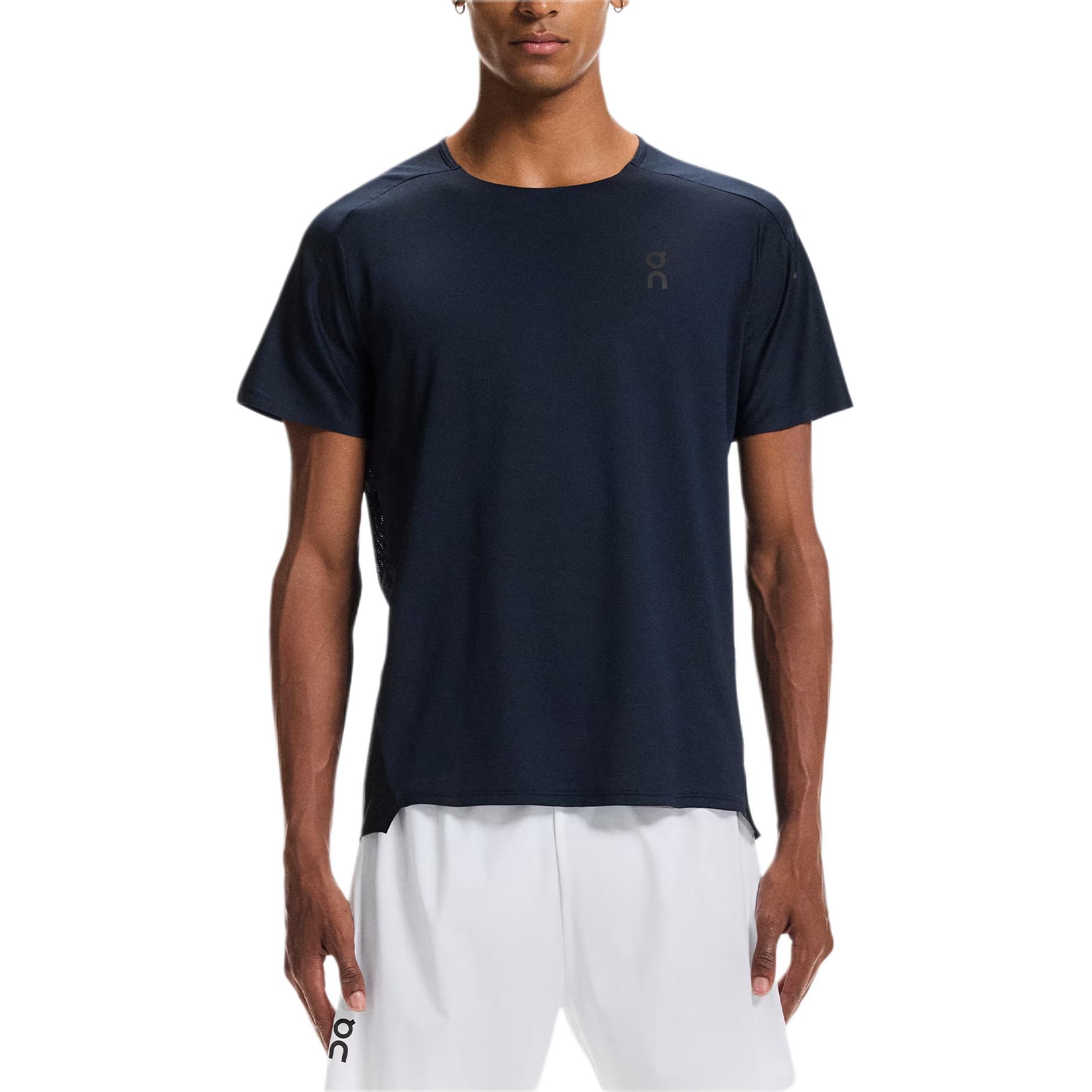 On T Shirts Men s Marine Blue Black Crew Neck 1ME10230516 M