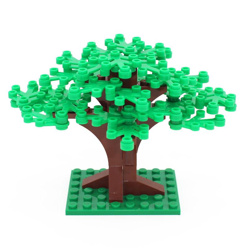 Street View Children's Toys Tree Stools Plants Toy Gifts Flowers Colorful tree Compatible MOC Accessories City Building Blocks Children's Park
