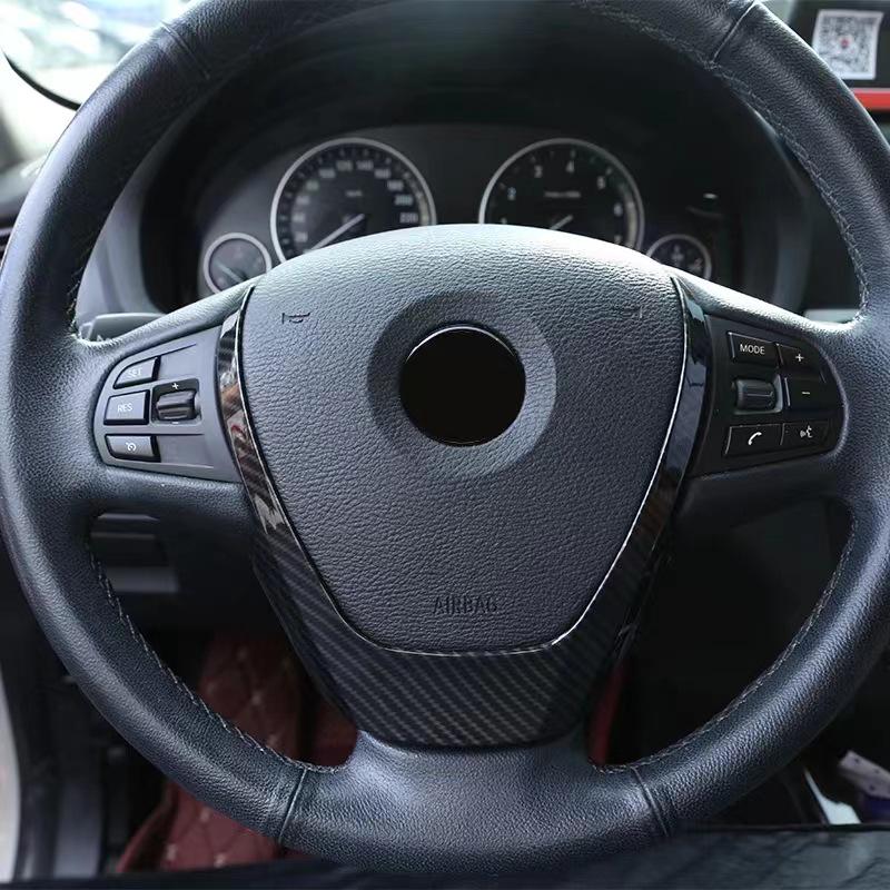 

Compatible Carbon Fiber Steering Wheel Decoration Sticker for 2013-2017 BMW X3, X4, X5 (F15, F25, F26 Models)