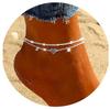 Bohemian Anklet Bracelets for Women, CZ Heart Charm Waterproof Chain, Summer Beach Barefoot Jewelry Gift for Girl