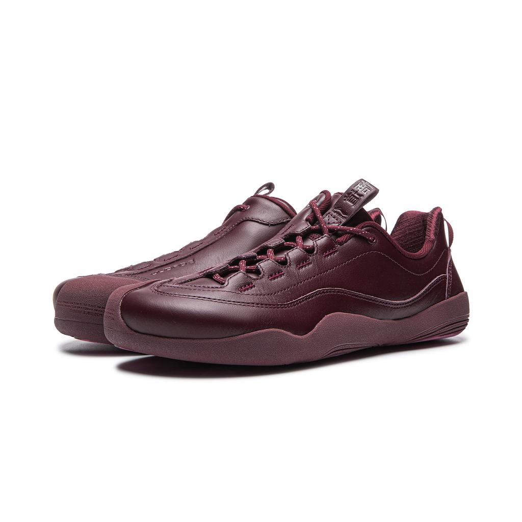 Li Ning Cushioning, Wear Resistant Low top Casual Shoes Unisex Burgundy Red AZGW199-4