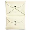 Great HERMES Coin Case Calvi Duo Compact Wallet Epsom Leather Women Used