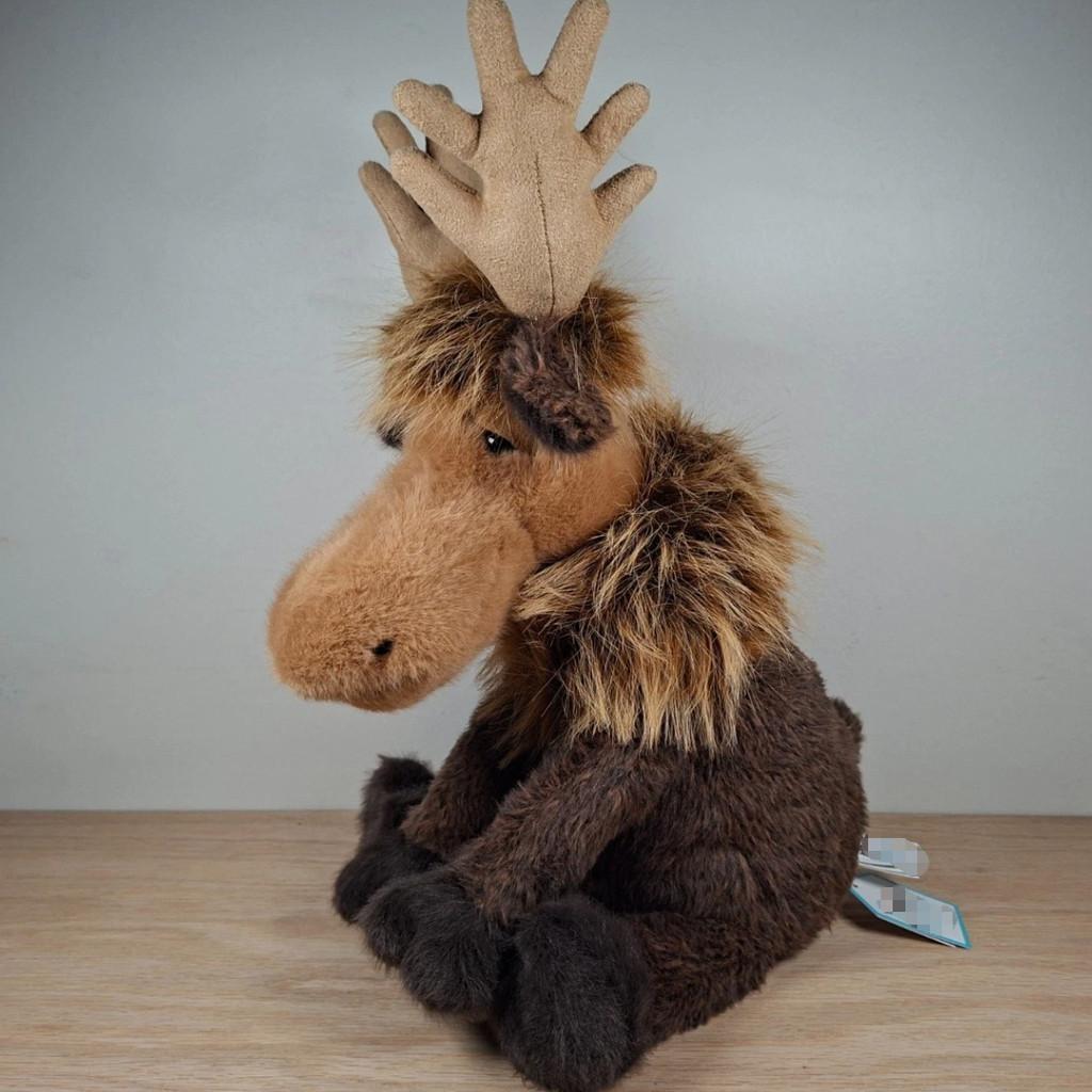 Wood Deer Plush Toy With Pp Cotton Filling For Christmas Gift Decor