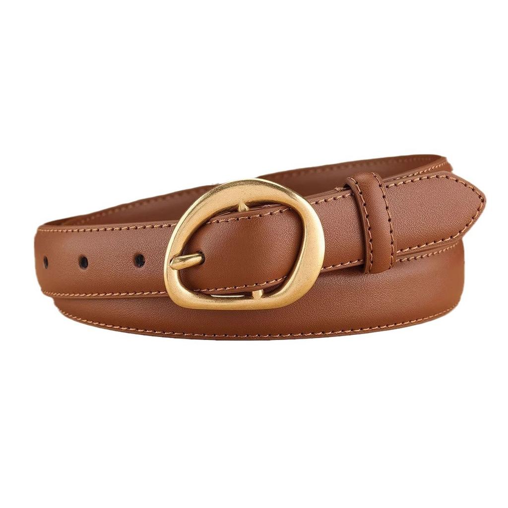 Women'S Pin Buckle Cowhide Decorative Belt Niche And Thin With Jeans Women'S Belt