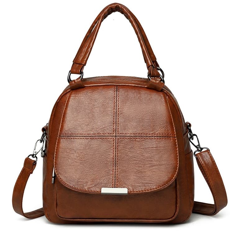 Новая женская ручная сумка через плечо Рюкзак коричневый 2000₽