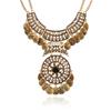Bohemian Vintage Necklace For Women Gypsy Double Chain Coin Ethnic Tribal Statement Necklace Turkish Jewelry Collier