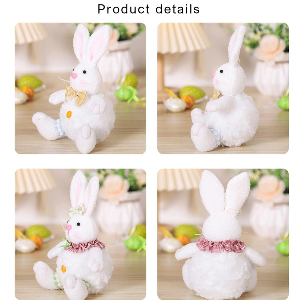 Easter Decorative Plush Sitting Bunny Doll, Easter Bunny Figurine, Ornament, Pendant