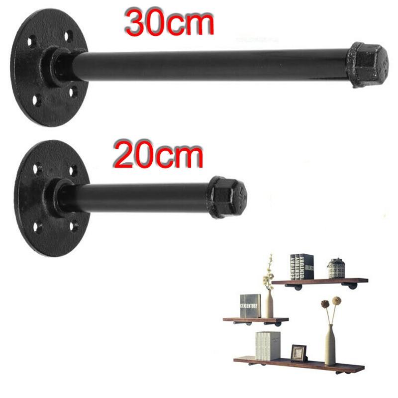 Industrial Pipe Shelf Bracket Rustic Retro Office Display Wall mounted
