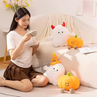 Halloween Ghost Throw Pillow Pumpkin Demon Vampire Stuffed Pillow Doll Spoof Holiday Decoration Sofa Mummy Doll Gift