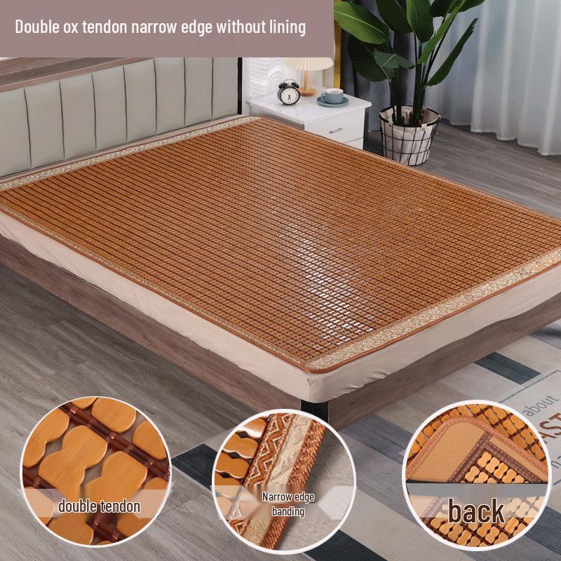 Foldable Cooling Bamboo Mahjong Mat – Summer Sleeping Mat for Single or Double Beds (1.5m or 1.8m) – Ideal for Dorms